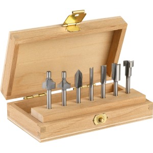 Dremel 660-as többcélú marókészlet, 7 darabos fa dobozban. Miniatűr szerszám precíz maráshoz.