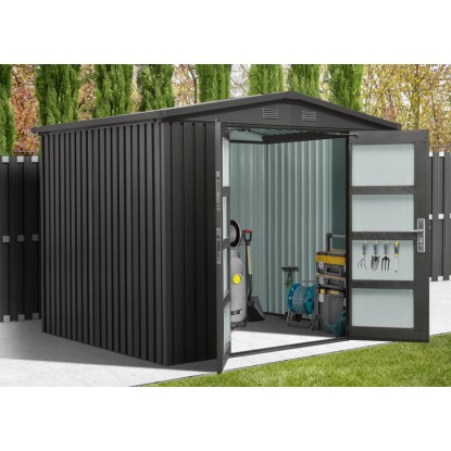 Floraworld Premium kerti szerszámosház nyeregtetővel 244 cm x 201 cm x 200 cm