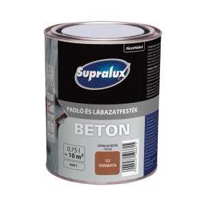 Supralux betonfesték doboz, terrakotta, matt. Betonfesték padlókhoz és lábazatokhoz.