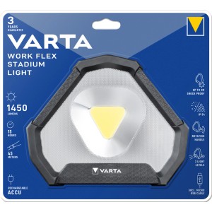 Varta Work Flex Stadium Light újratölthető zseblámpa 1450 lumen fényerővel.