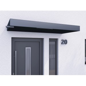 Modern Gutta BS PLUS antracit téglalap előtető, 200x90 cm bal oldali vízköpővel.