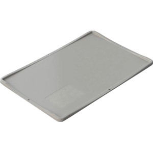 Szürke fedél Eurobox-System dobozhoz 60x40 cm, illeszkedő és egymásra rakható a pormentes tároláshoz.