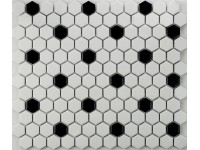 Mozaik csempe Goodway fekete-fehér hexagon Mozaik csempe Goodway fekete-fehér hexagon