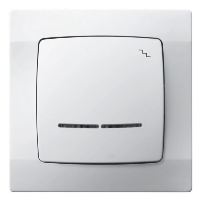 Káró 106J alternatív kapcsoló komplett fehér