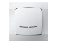 Káró 106J alternatív kapcsoló komplett fehér