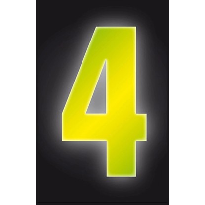 Conacord 4 felragasztható szám fényvisszaverő 17 cm sárga