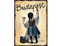 Mágneses képeslap - Little girl Budapest