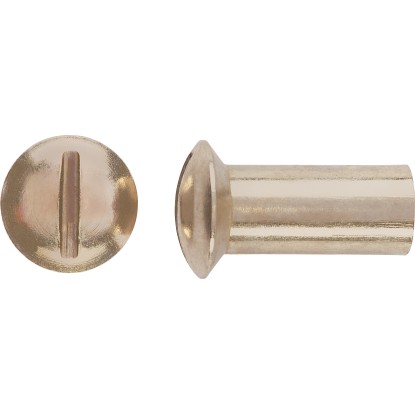 M4 x 14 mm-es hüvelyes anya nikkelezett sárgaréz 8 db