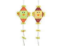 Sárkány szövetből és fából 20 cm x 30 cm