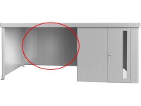 Biohort hátfal Neo szerszámos ház oldaltetőhöz 200 cm x 299 cm ezüstmetál