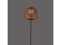 Just Light akkumulátoros LED-es állólámpa Askia fekete 120 cm x 18 cm átmérő