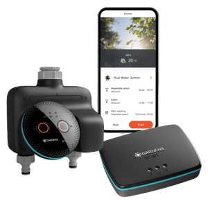 Gardena Smart Dual Water Control átjáróval: Öntözésvezérlés két kertterülethez.