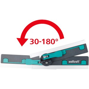 wolfcraft szögmérő gérvágó fűrészekhez, 30-180 fokos szögeket rögzít.