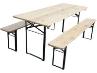 Összecsukható sörpad garnitúra 70 cm széles asztallal Összecsukható sörpad garnitúra 70 cm széles asztallal