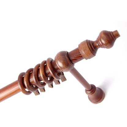 Fa szimpla karnis 160 cm barna