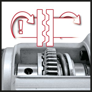 Közelkép az Einhell TC-RH 1600 fúrókalapács sebességváltójáról.
