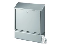 Postaláda újságos rekesszel, rozsdamentes acél