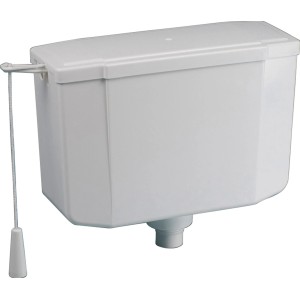 Fehér WC tartály húzózsinóros öblítéssel. Sok WC-hez illik.