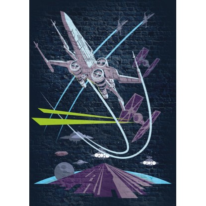 Komar vlies fotótapéta Star Wars Classic Concrete X-Wing 200 cm x 280 cm