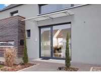 Félnyereg előtető L rozsdamentes acél/szatinált fehér 17 cm x 190 cm x 95 cm Félnyereg előtető L rozsdamentes acél/szatinált fehér 17 cm x 190 cm x 95 cm