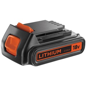 Black+Decker 18V Li-Ion csereakkumulátor, 2Ah, elektromos szerszámokhoz.