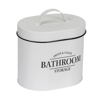 Pali fürdőszoba doboz fedővel fehér