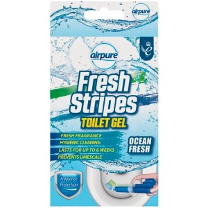 Airpure Fresh Stripes WC gél óceán frissesség a higiénikus tisztításhoz és illathoz.