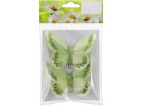 Dekor-csipeszek pillangóval zöld 2 db