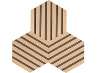 Denpanels dizájnpanelek hatszögletű tölgy MDF fekete 3 db Denpanels dizájnpanelek hatszögletű tölgy MDF fekete 3 db