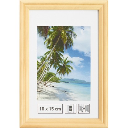 Fa képkeret  juhar  bordázott  10 cm x 15 cm