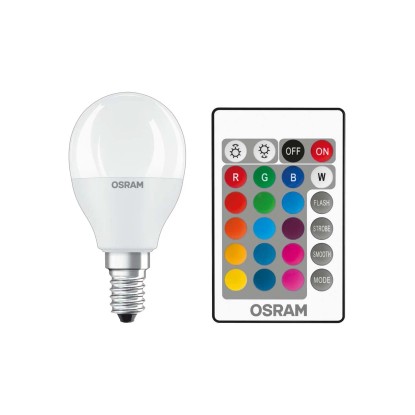 Osram Star+ LED kisgömb izzó E14 5 W RGBW távirányítóval