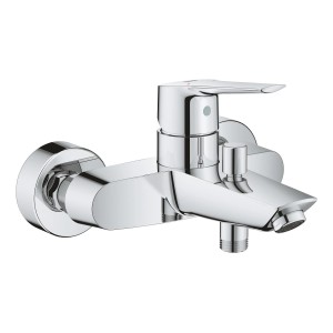 Grohe QuickFix Start kádtöltő csaptelep, króm, falra szerelhető. Egykaros keverő csaptelep váltóval kádhoz és zuhanyhoz.