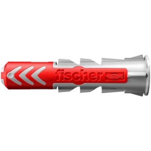 Fischer Duopower univerzális tipli, 12 mm, piros/ezüst, 2 db-os csomag. Dübel a biztonságos rögzítéshez különböző anyagokban.