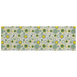 Wenko Retro fürdőszobaszőnyeg, 65x200 cm, többszínű, kör mintával fürdőszobába, konyhába, erkélyre.