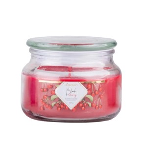 Emocio Glass illatgyertya üvegfedéllel 100 mm x 79 mm Fekete cseresznye