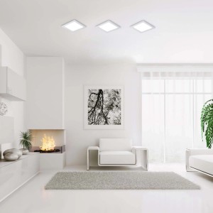 Rábalux Shaun2 beltéri mennyezeti beépíthető lámpa négyzetes fehér D9cm LED 3W