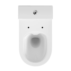 Fehér t.b.t. WC szett felülről, részletes nézet.