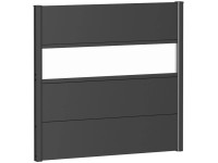 Biohort kerítés panel akrilüveggel 100 cm x 90 cm metál sötétszürke