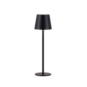 Fekete Just Light Euria LED akkus asztali lámpa, 37 cm magas, dimmelhető.