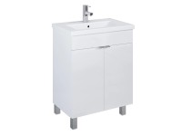 Roca Cheese 2.0 mosdó alatti szekrény 2 ajtóval, lábakkal 60 cm fehér magasfényű