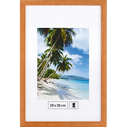Fa képkeret  diófa  sima  20 cm x 30 cm