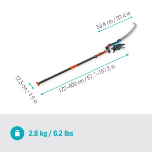 Gardena fűrész adapterrel StarCut Pro L ágvágóhoz, 175-400 cm-ig kihúzható.