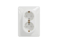 Sedna 2 x 2 P+F csatlakozóaljzat biztonsági zsaluval csavaros bekötés 16A fehér Sedna 2 x 2 P+F csatlakozóaljzat biztonsági zsaluval csavaros bekötés 16A fehér