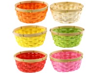 Bambuszkosár átmérő 16 cm x 6 cm többféle színben