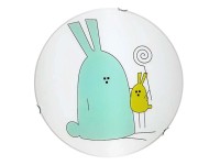 Rábalux Flappy beltéri gyereklámpa fehér E27 2x60W IP20