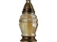 Üvegmécses 25 cm antik barna fedéllel