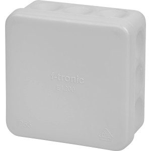 Fehér kötődoboz 80x80x37 mm IP55 elektromos szereléshez.