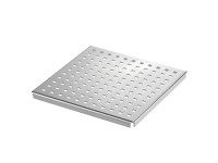 Vízelvezető rács rozsdamentes acél 300 mm x 300 mm x 18 mm