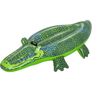 Bestway Krokodil felfújható úszómatrac, 152x71 cm, zöld. Vidám úszó segédeszköz gyerekeknek.