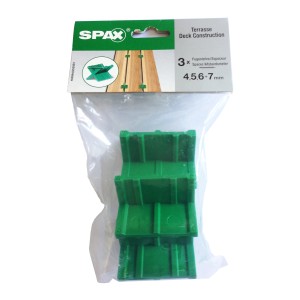 Spax Fugenlehre Spacer, zöld távtartók teraszlapokhoz, 4-7 mm fugaszélesség.